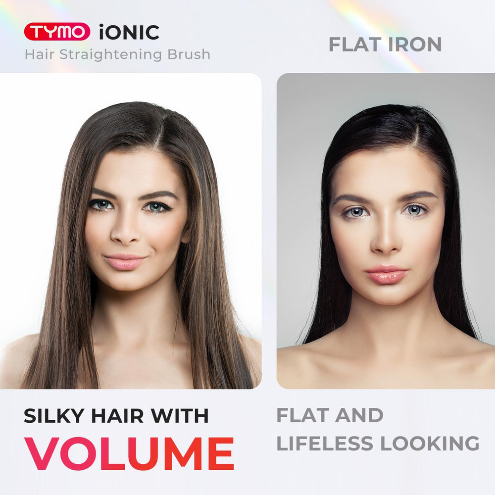 TYMO wider comb pitch reduces friction and hair breakage during styling.