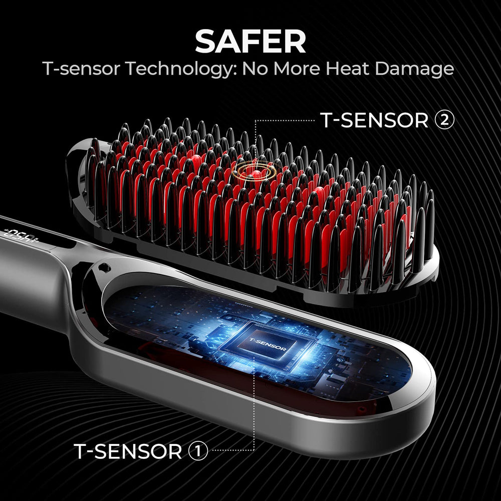 TYMO ionic plus technology with a T-sensor provides precise heat control.