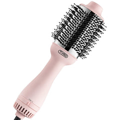 TYMO Pink Volumizer closeup highlights smooth bristles for gentle detangling and shine.