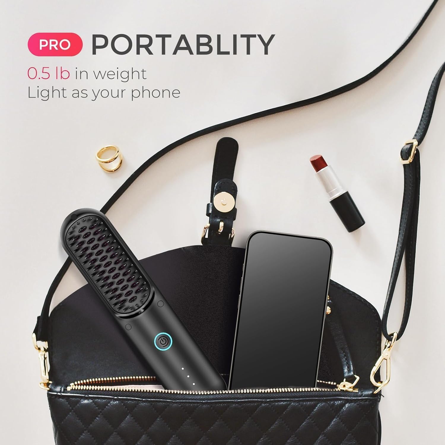 TYMO Porta Pro ionic technology delivers shiny, frizz-free hair.