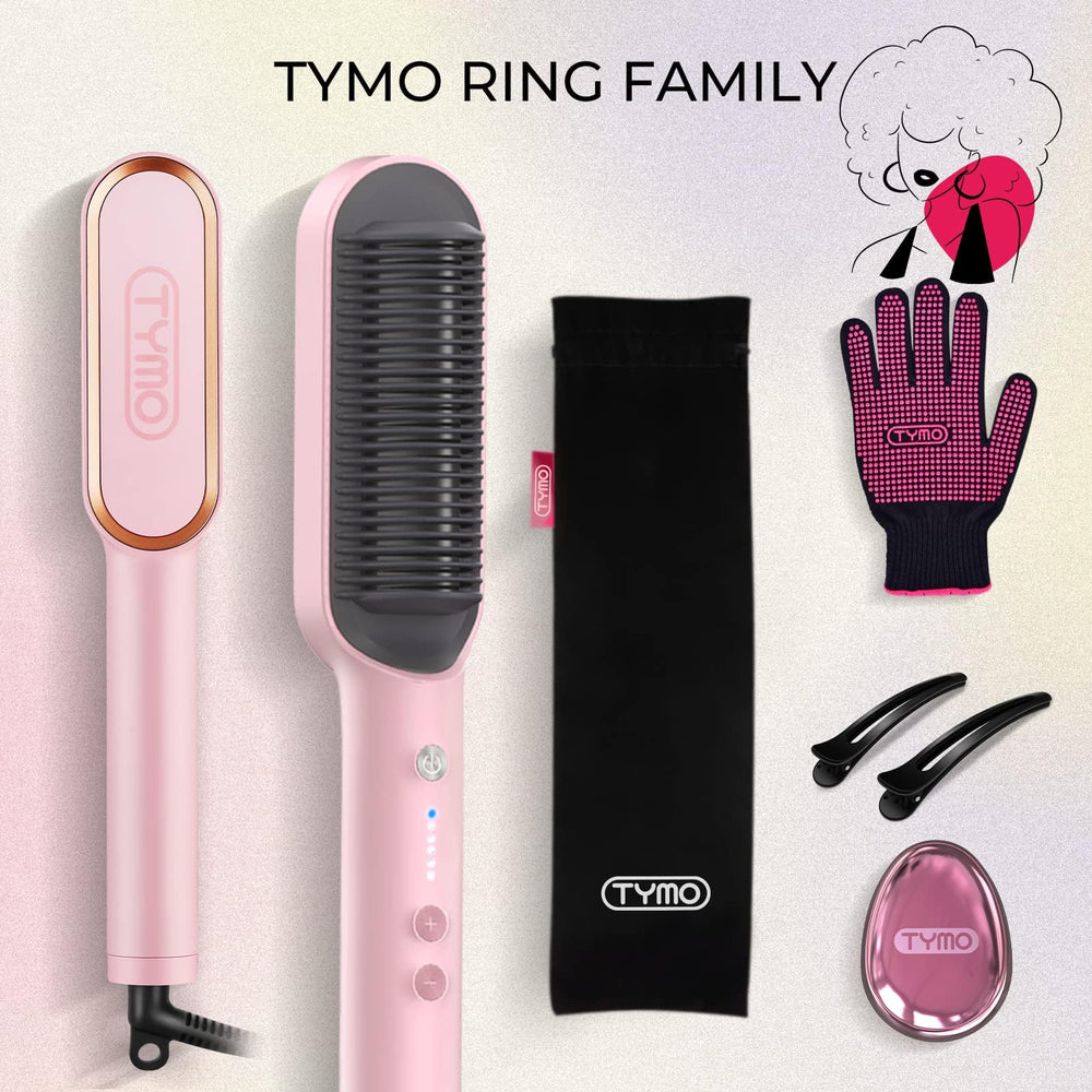 TYMO Ring Hair Straightener Brush auto-off after 30 minutes for safety.