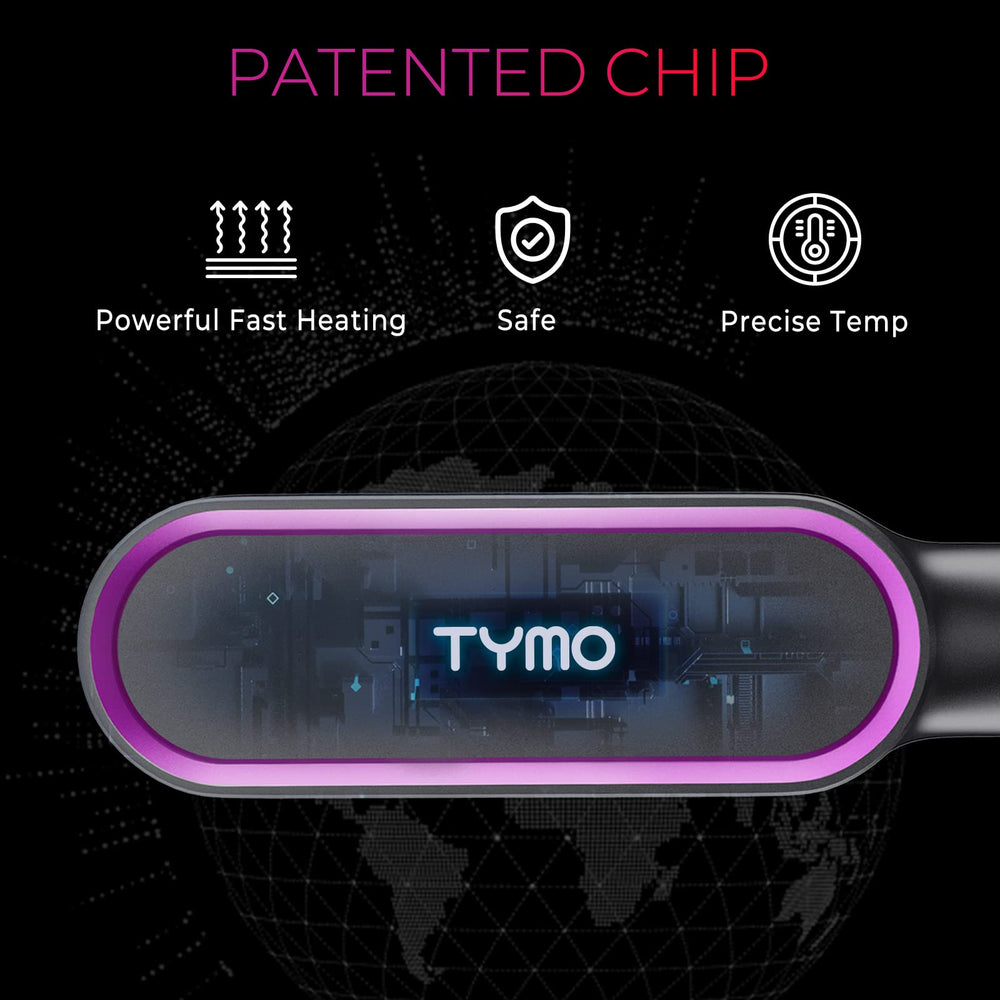 TYMO Ring close-up of 3D brush teeth and heating elements for even heat