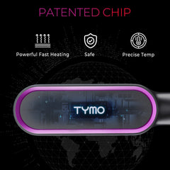 TYMO Ring close-up of 3D brush teeth and heating elements for even heat