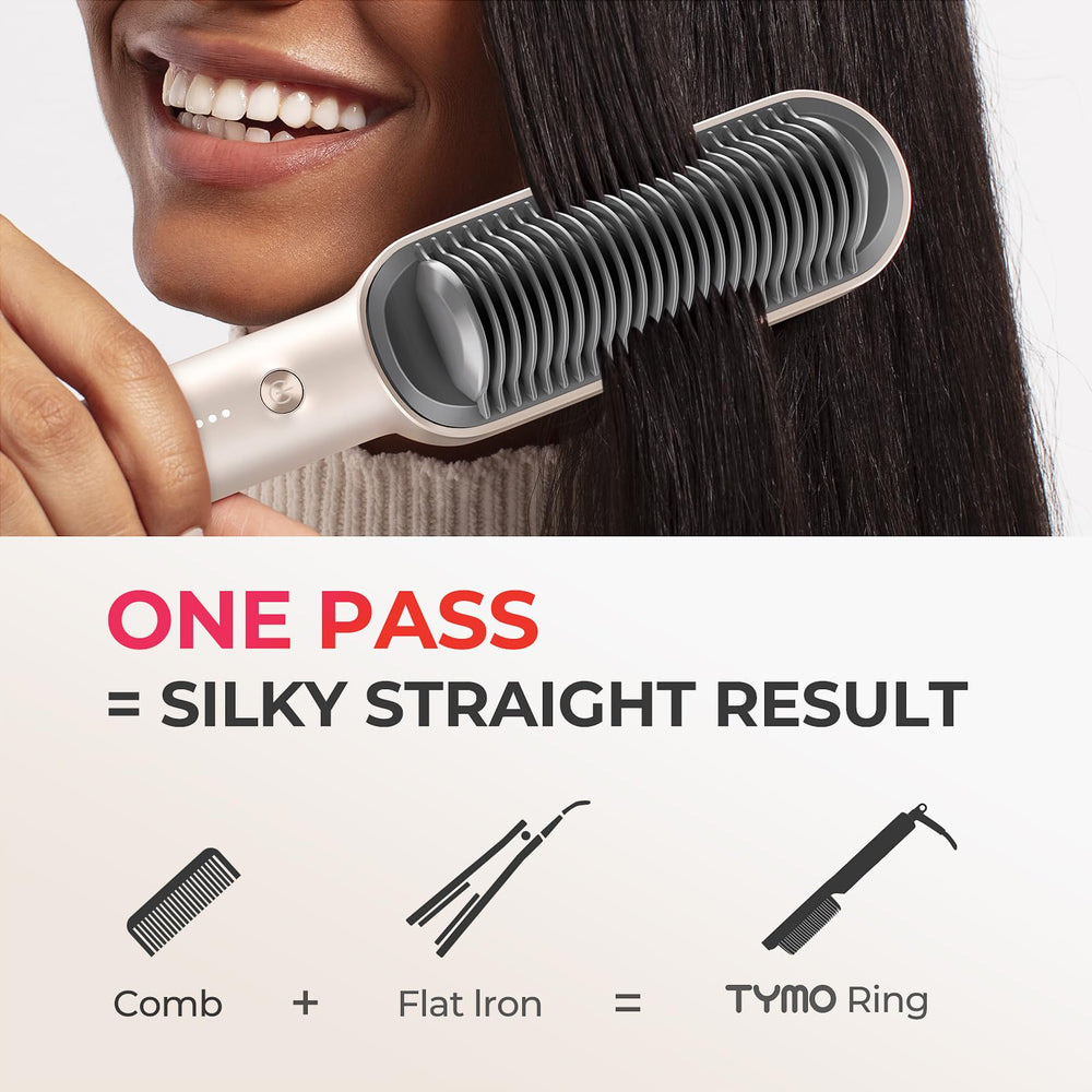 TYMO Ring Hair Straightener Comb auto-off and anti-scald safety features