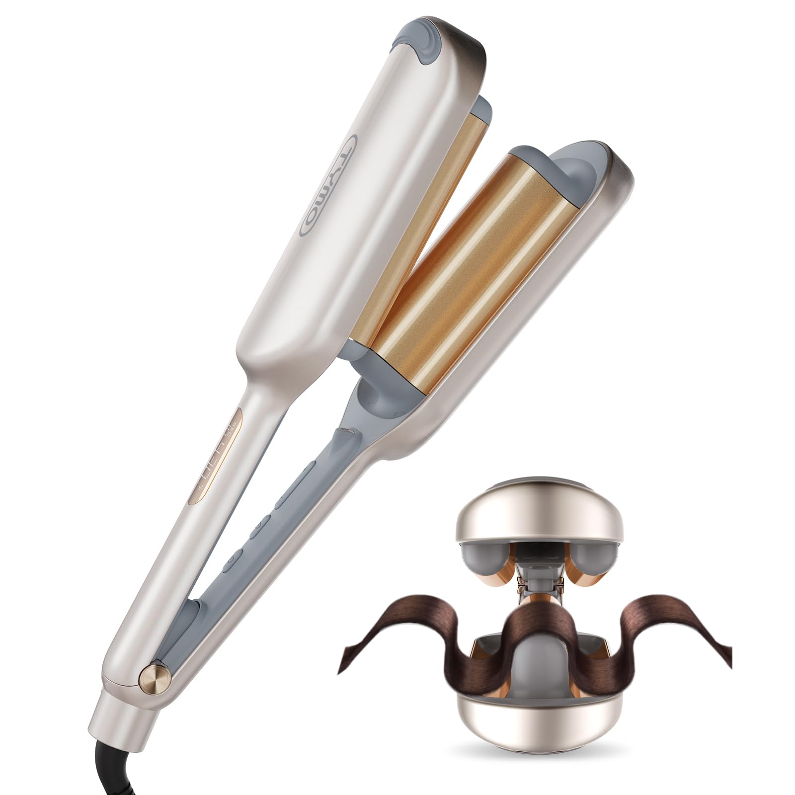 TYMO ROVY Beach Waves Wand creates effortless beachy curls for daily styling.