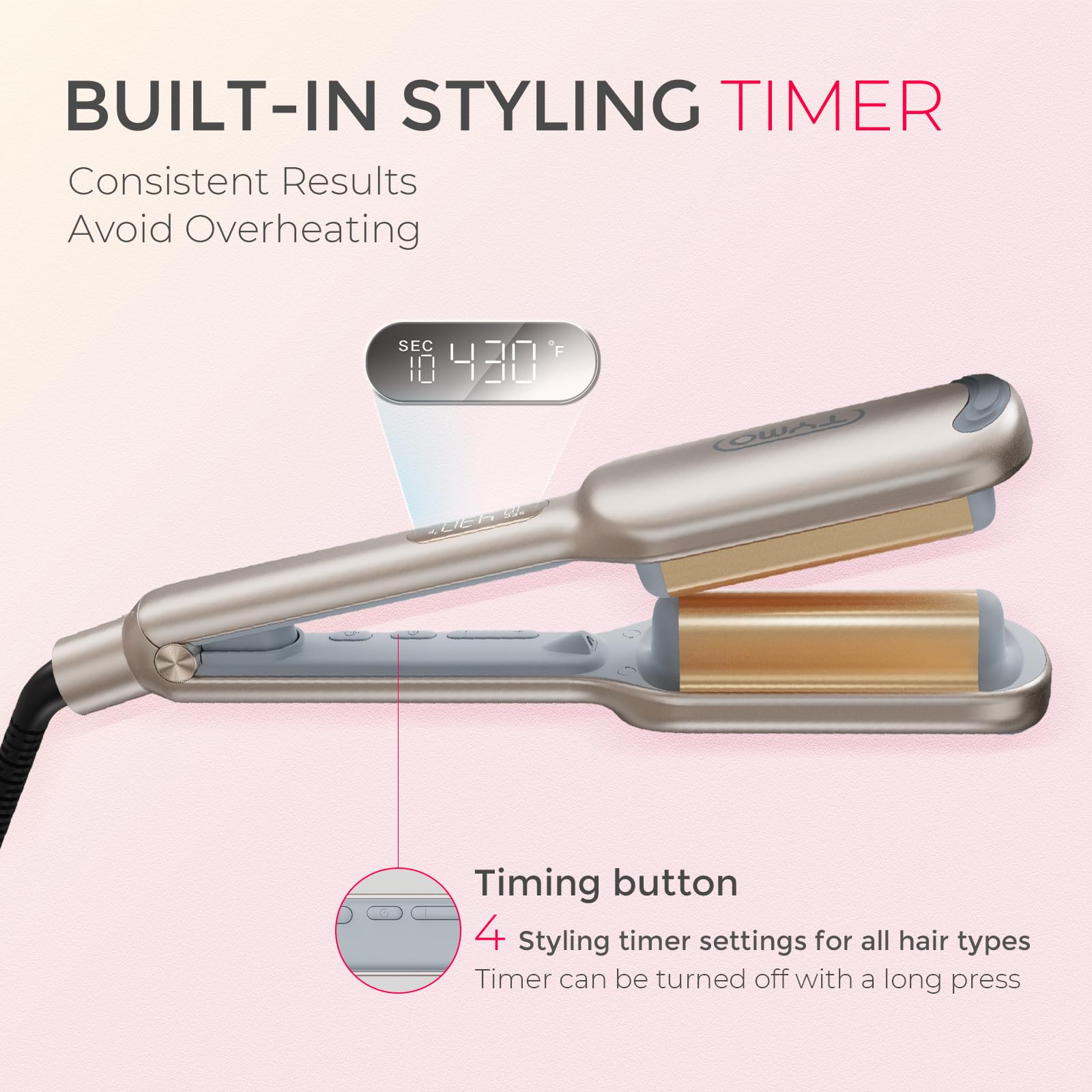 TYMO ROVY dual voltage design makes travel styling easy.