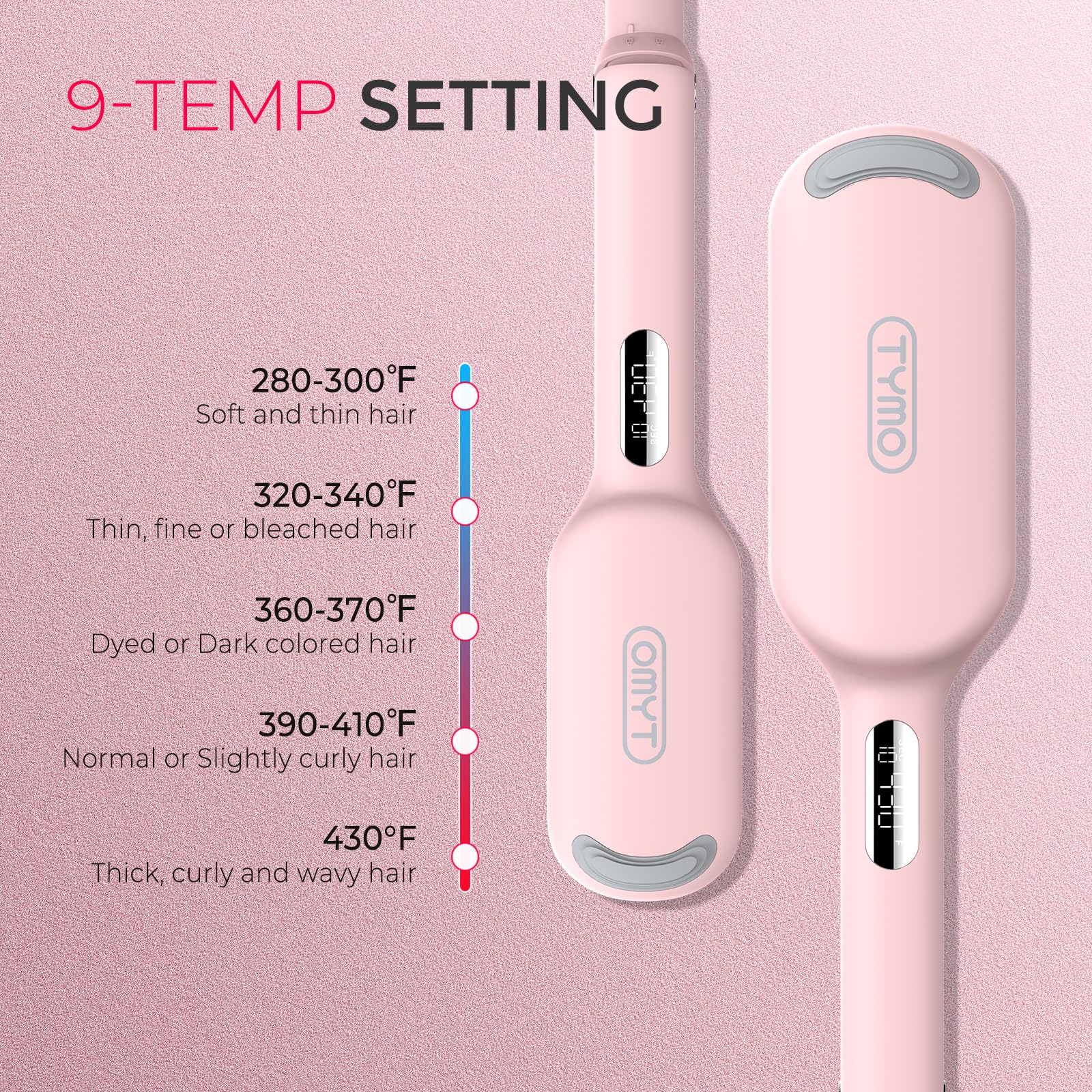 TYMO ROVY dual-voltage travel compatibility simplifies styling abroad.