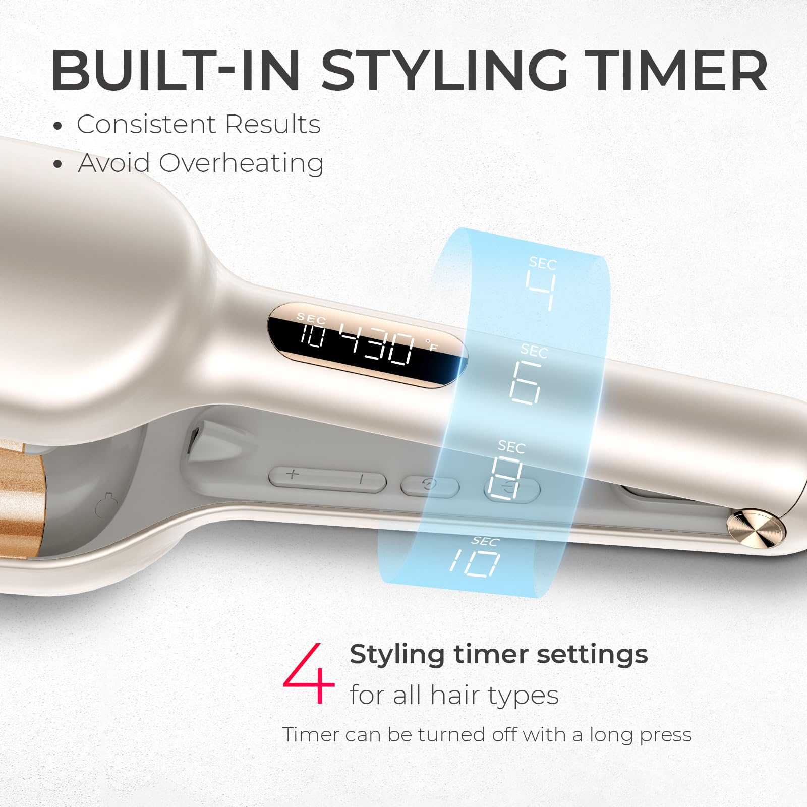 TYMO ROVY full-wrap insulation reduces burn risk during styling.