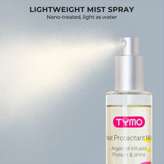 TYMO heat protectant with styling tools for salon-grade results