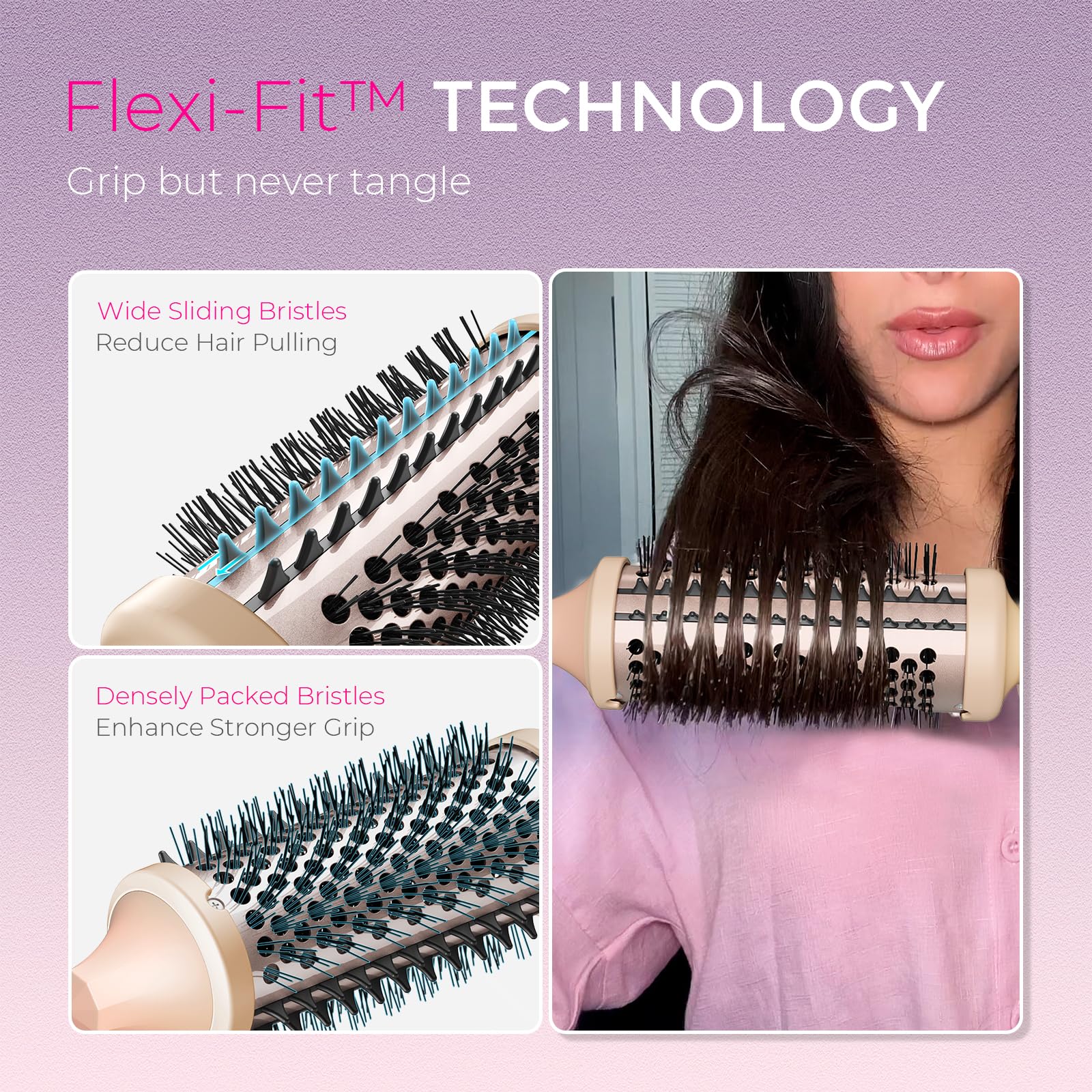 TYMO STYLUX pink bristle system for snag-free glide
