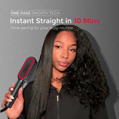 TYMO 1 billion ions and T-GLOSS ceramic bristles reduce frizz and boost shine