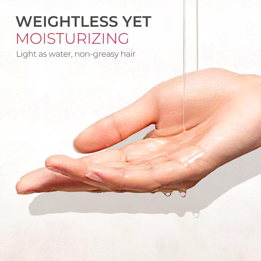 TYMO Weightless Hair Oil on dry hair tames frizz and adds shine