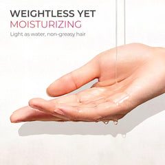 TYMO Weightless Hair Oil on dry hair tames frizz and adds shine