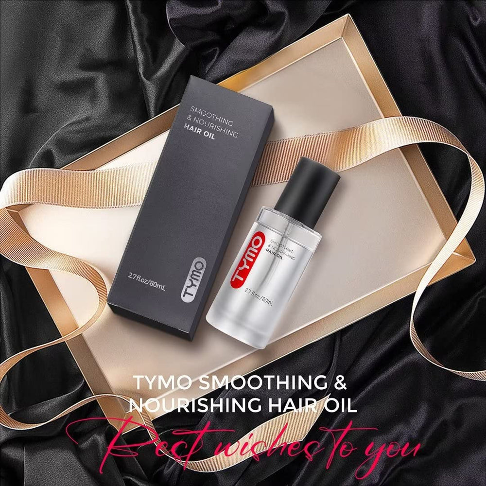 TYMO Weightless Hair Oil in recyclable glass bottle