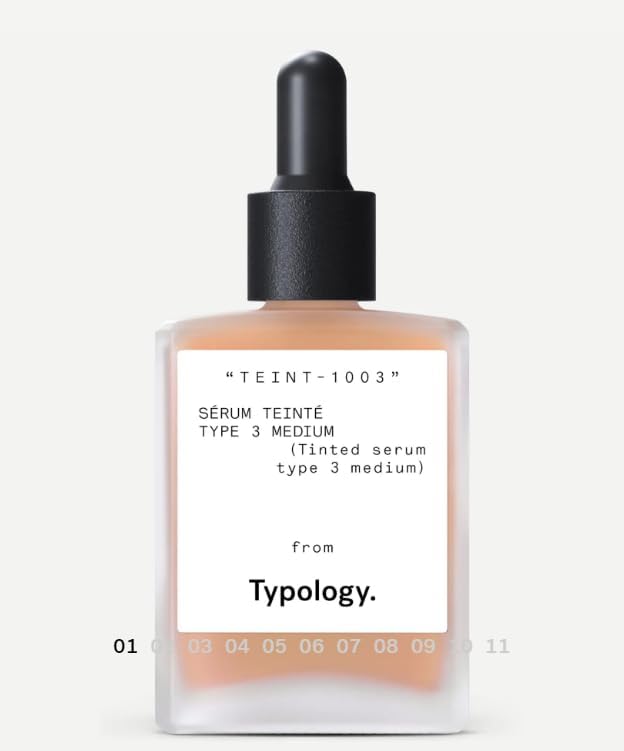 Typology tinted serum application drops for precise dosing