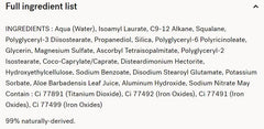 Typology tinted serum ingredients vitamin C squalane aloe for hydration