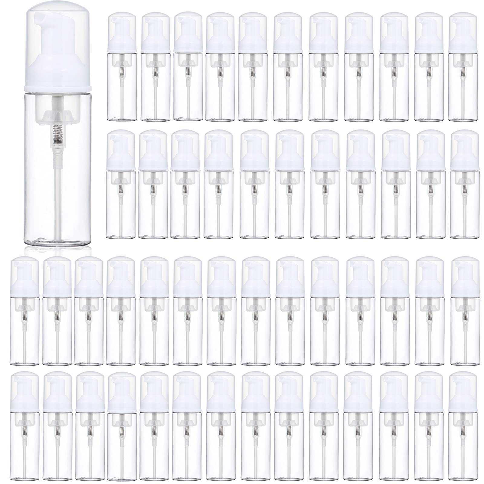Tzirci 35pcs 2oz foam dispenser set front view for on-the-go sample packaging.