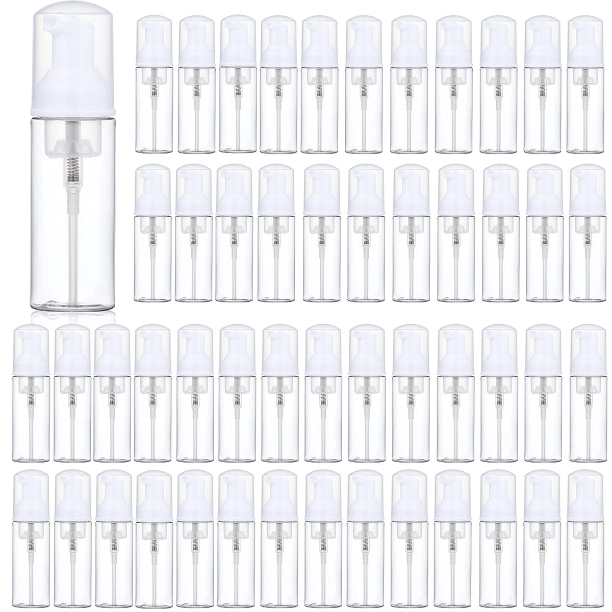 Tzirci 35pcs 2oz foam dispenser set front view for on-the-go sample packaging.