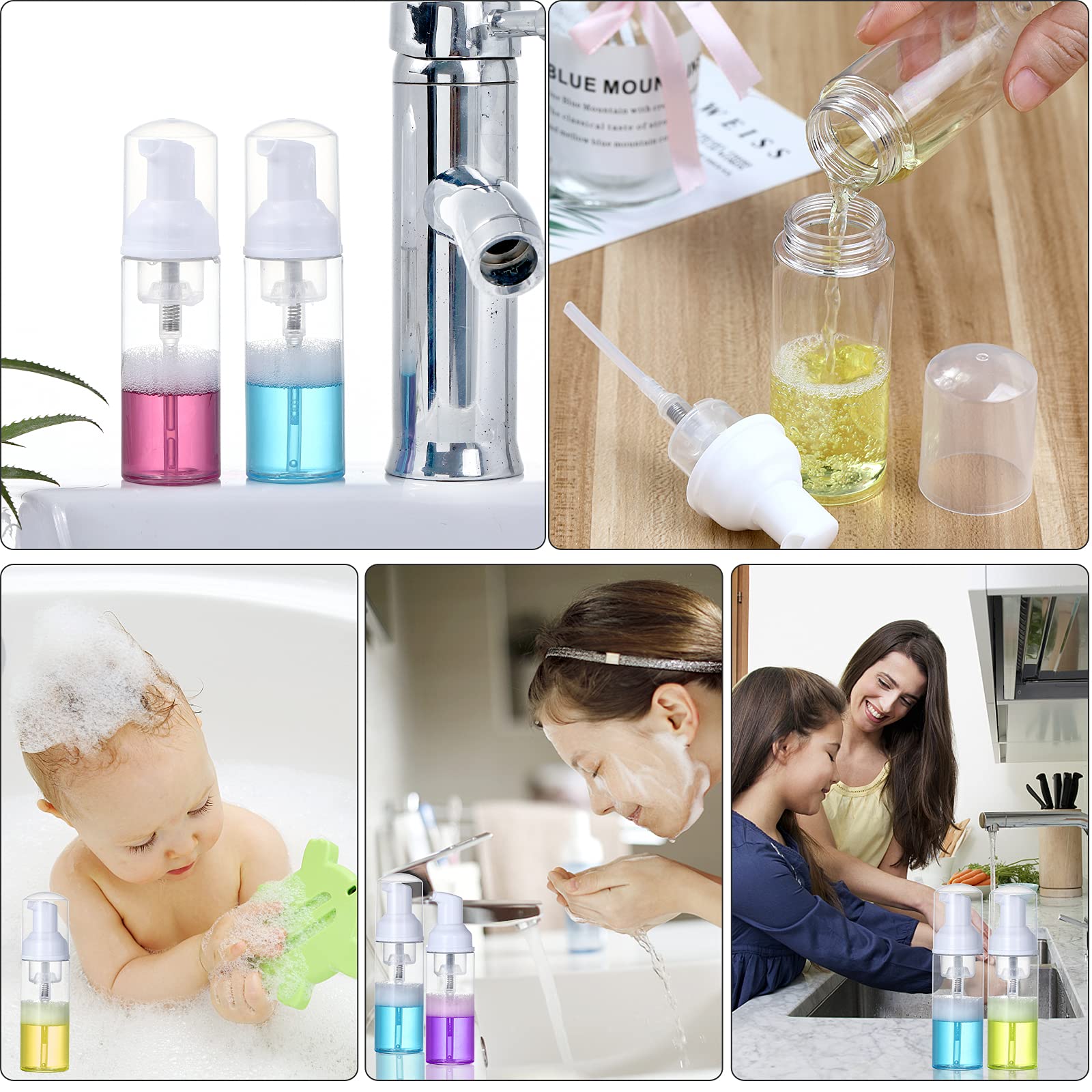 Tzirci versatile bottles suit kitchen, bathroom, and travel organization.