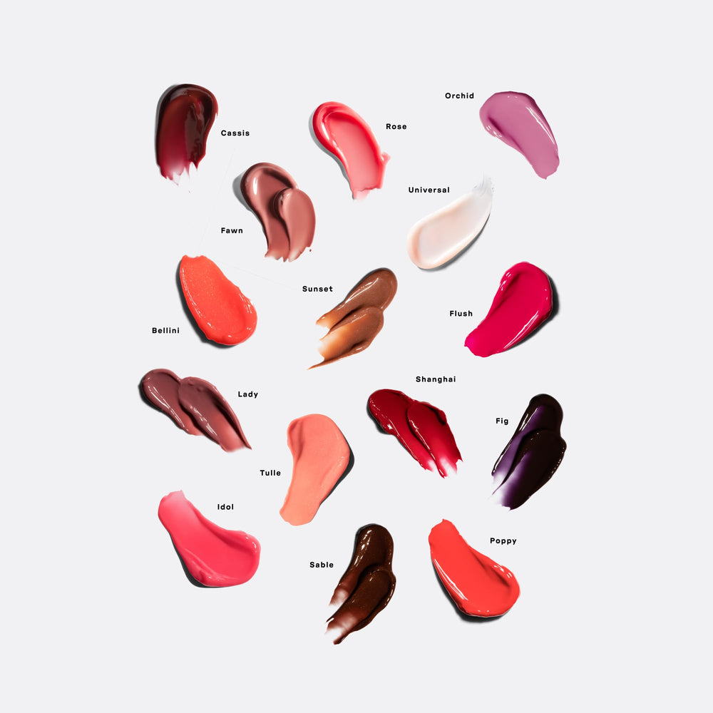 U Beauty The PLASMA Lip Compound model wearing gloss shows natural sheen