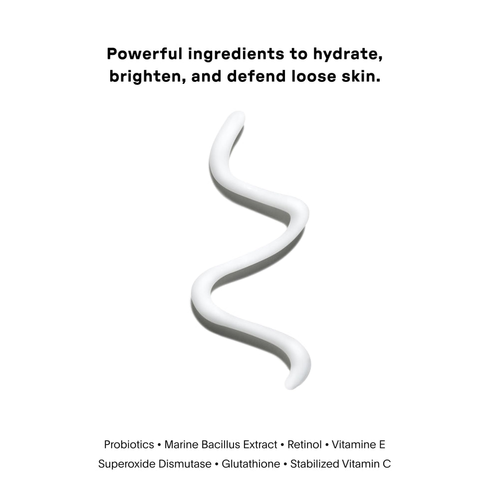 U Beauty SCULPT Arm Compound ingredient close-up highlights retinol and vitamin C.