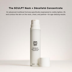 U Beauty SCULPT neck décolleté application demonstrates upward contouring.
