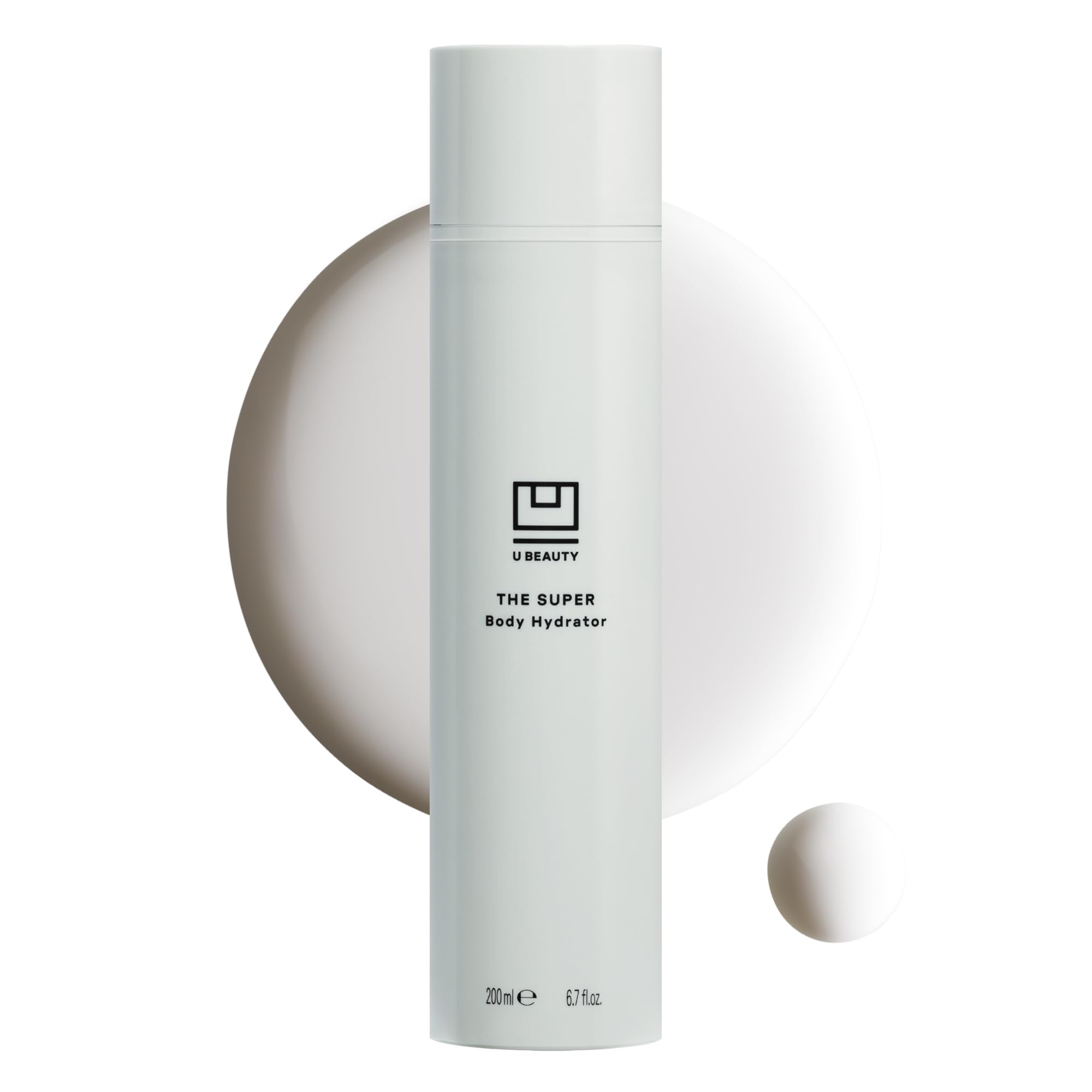 U Beauty The SUPER Body Hydrator bottle front promises up to 48 hours of hydration.