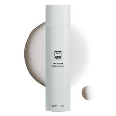 U Beauty The SUPER Body Hydrator bottle front promises up to 48 hours of hydration.