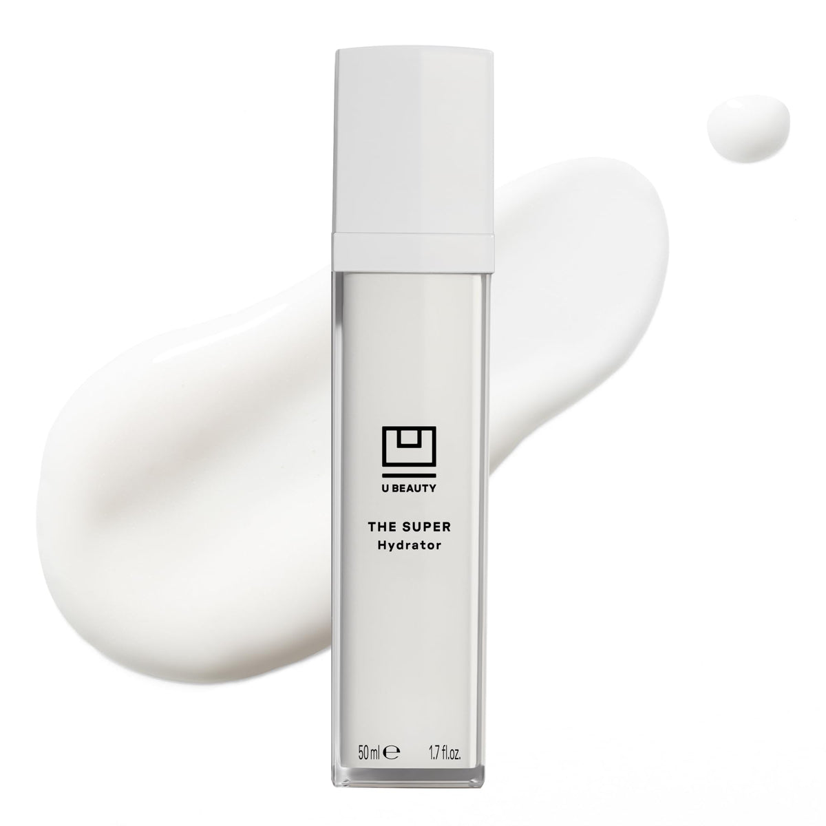 U Beauty The SUPER Hydrator bottle front highlights long-lasting hydration.