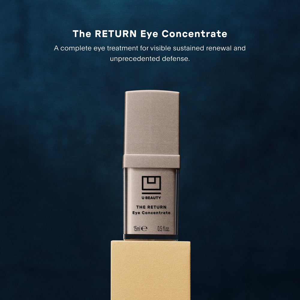 U Beauty The RETURN Eye Concentrate ingredient breakdown highlights peptides, ceramides, marine plankton