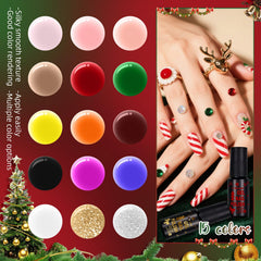 U-Shinein gold glitter gel—adds festive sparkle for holiday designs.