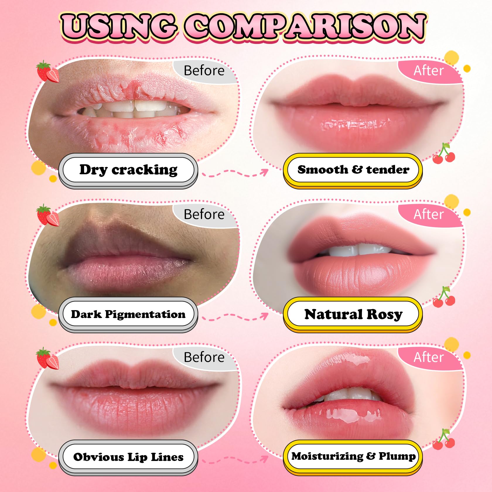 UAOE honey-cherry lip mask jar showing rich moisturizing formula.