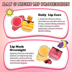 UAOE strawberry-watermelon lip scrub texture with natural fruit extracts for smooth lips.