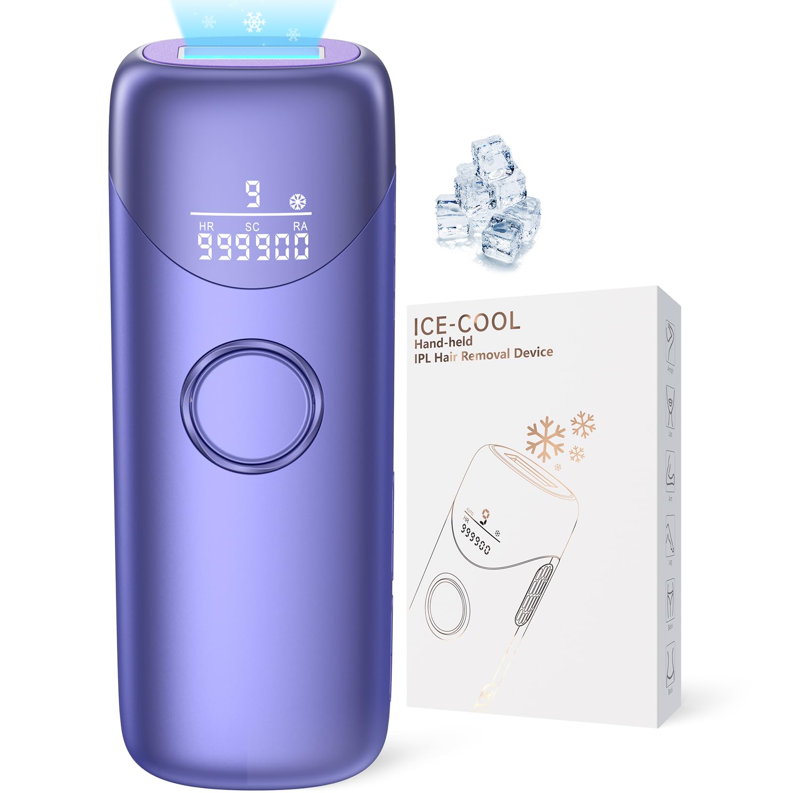 Ubroo laser hair removal device front view for at-home comfort during sessions