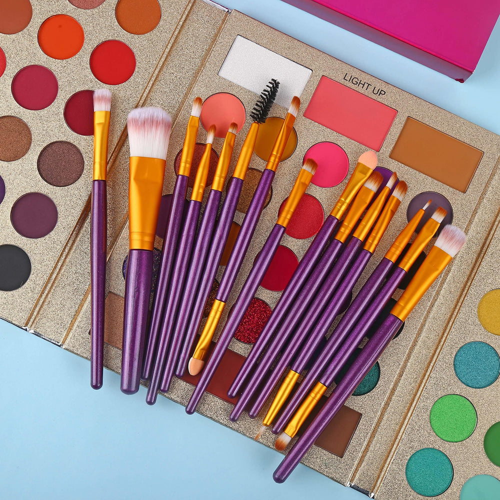 UCANBE application brushes for smooth, even pigment distribution.
