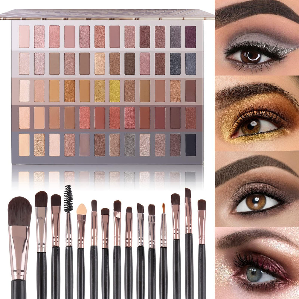 UCANBE 60 Colors Naked Palette open swatches for day-to-night looks