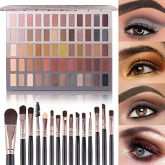 UCANBE 60 Colors Naked Palette open swatches for day-to-night looks