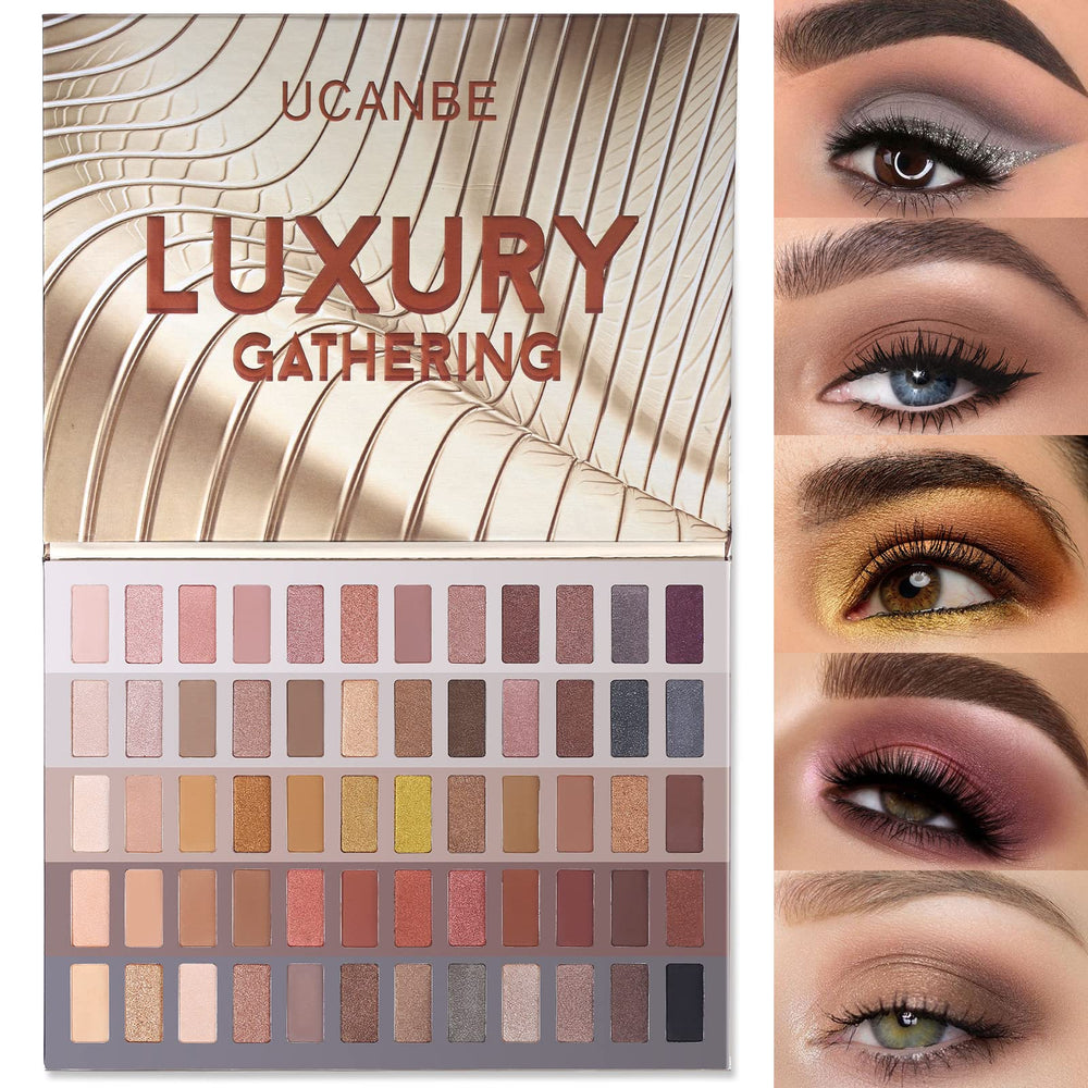 UCANBE 60 Colors Neutral Palette front view showing versatile shade range for daily looks