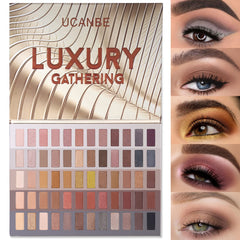 UCANBE 60 Colors Neutral Palette front view showing versatile shade range for daily looks