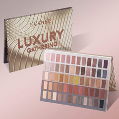 UCANBE 60 Colors Neutral Palette shimmers closeup demonstrates glam options