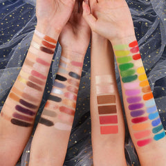 UCANBE 86 Colors Nude Eyeshadow Palette swatches display nude to vivid shades for inspiration.