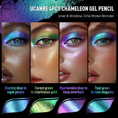 UCANBE chameleon gel-pencil twist-up display, smooth glide with long-lasting color.