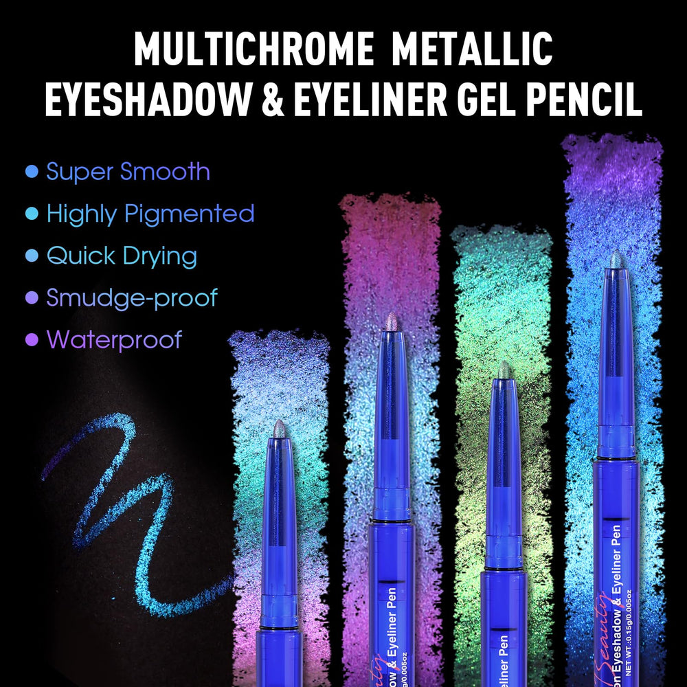 UCANBE chameleon metallic glitter finish swatch, light-catching sparkle for bold lids.