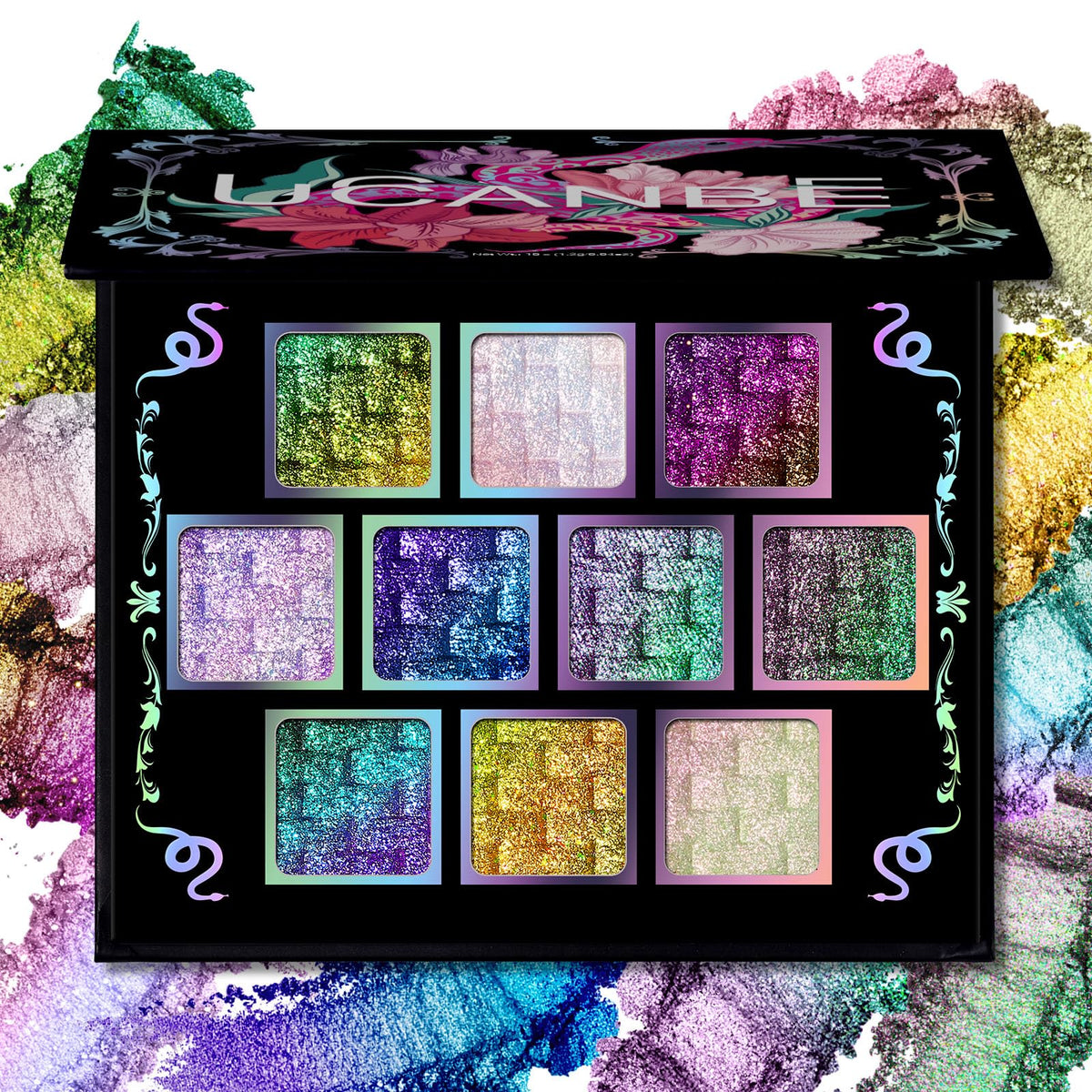 UCANBE Chameleon palette embossed design signals luxury texture for bold looks.