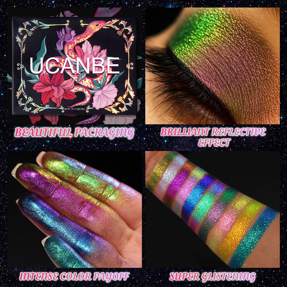 UCANBE Chameleon palette festival-look idea with color-shifting glow.