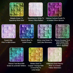UCANBE Chameleon palette reflective finish delivers glassy shimmer for spotlight-ready looks.