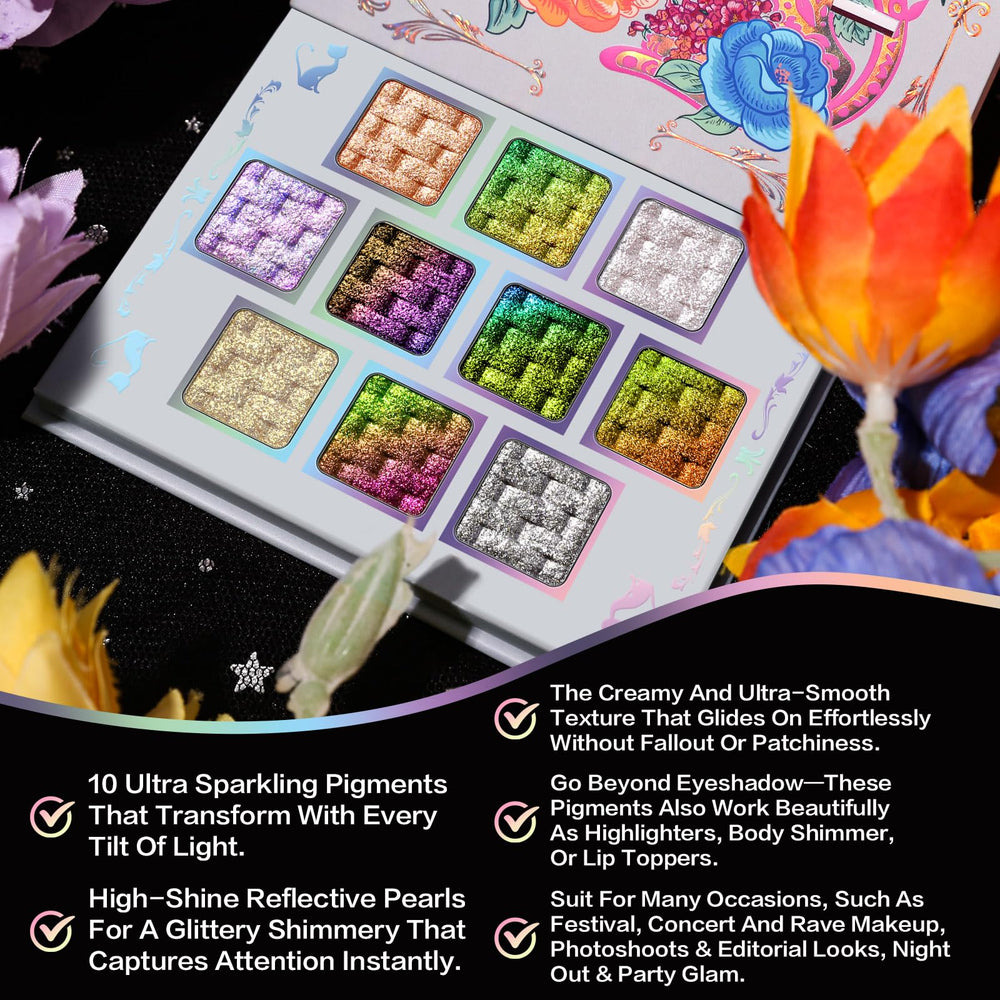UCANBE Chameleon palette swatches reveal color-flip across greens and purples