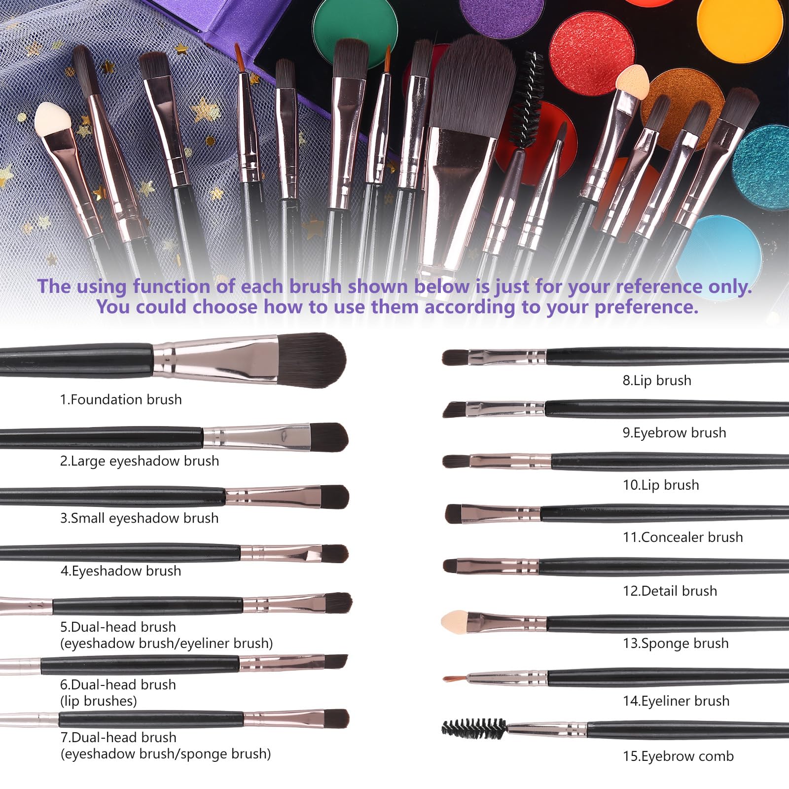 UCANBE Long-wearing, sweat-proof and waterproof pigments for all-day color.