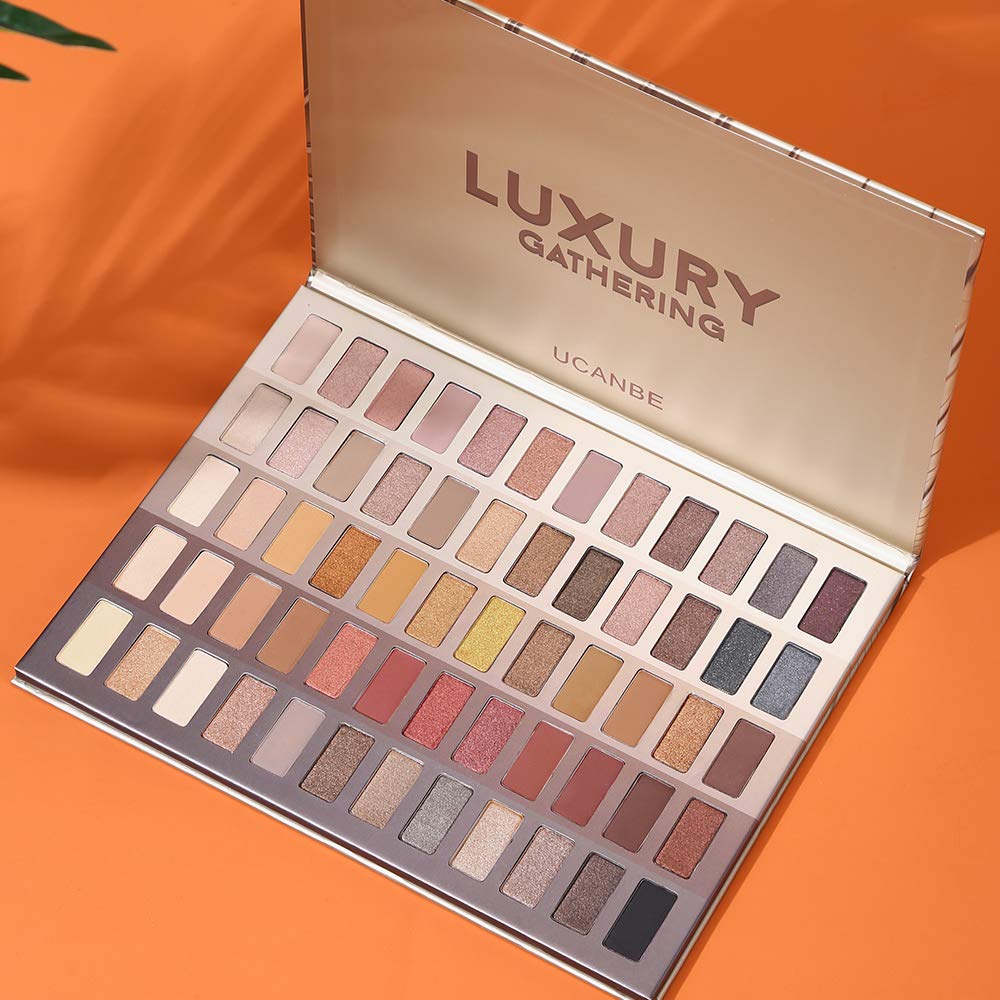 UCANBE Luxury Gathering Neutral Eyeshadow Palette swatches reveal rich pigment across finishes