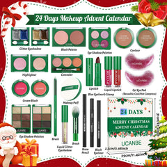UCANBE makeup advent calendar 24 gifts inside with full-size and travel-size items